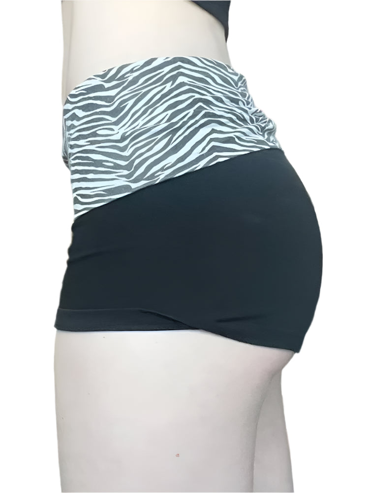 שורטס בעיצוב זברה נמוכים לנשים בסגנון y2k