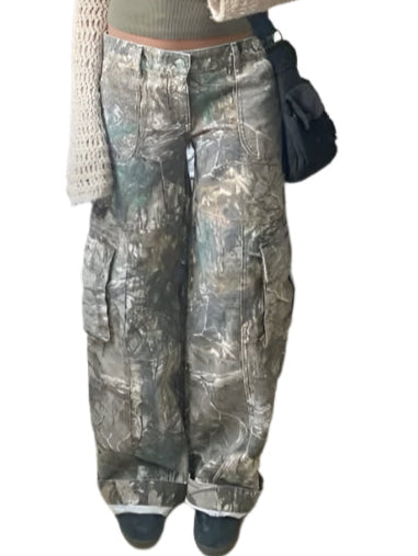 ג'ינס קאמו יוניסקס וינטג' streetwear