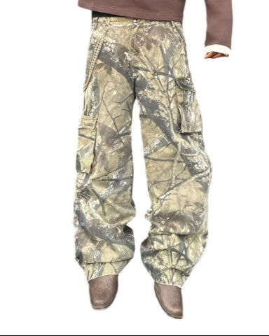 ג'ינס קאמו יוניסקס וינטג' streetwear