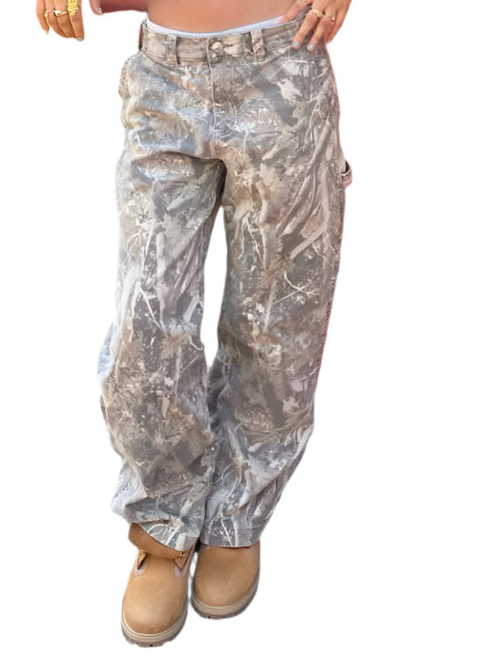ג'ינס קאמו יוניסקס וינטג' streetwear